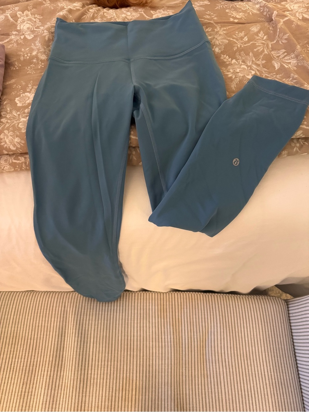 lululemon teal-blue high-waisted leggings